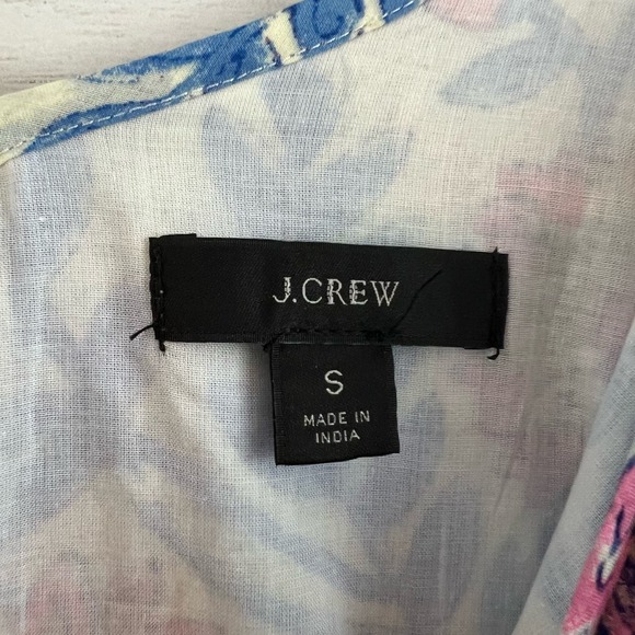 J. Crew Floral V Neck Cap Sleeve Top Size S - Picture 8 of 11